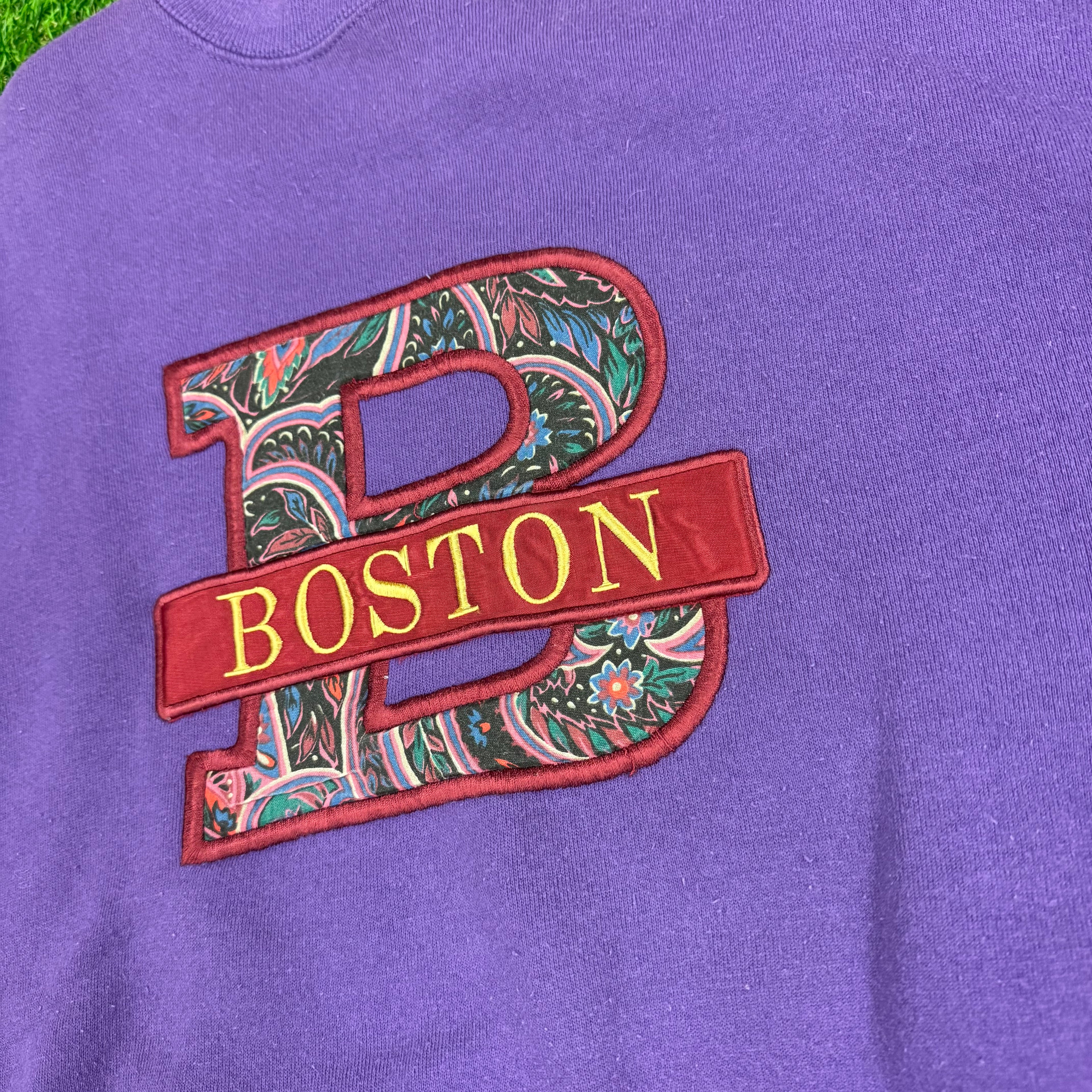 Vintage Paisley Boston Sweatshirt - L