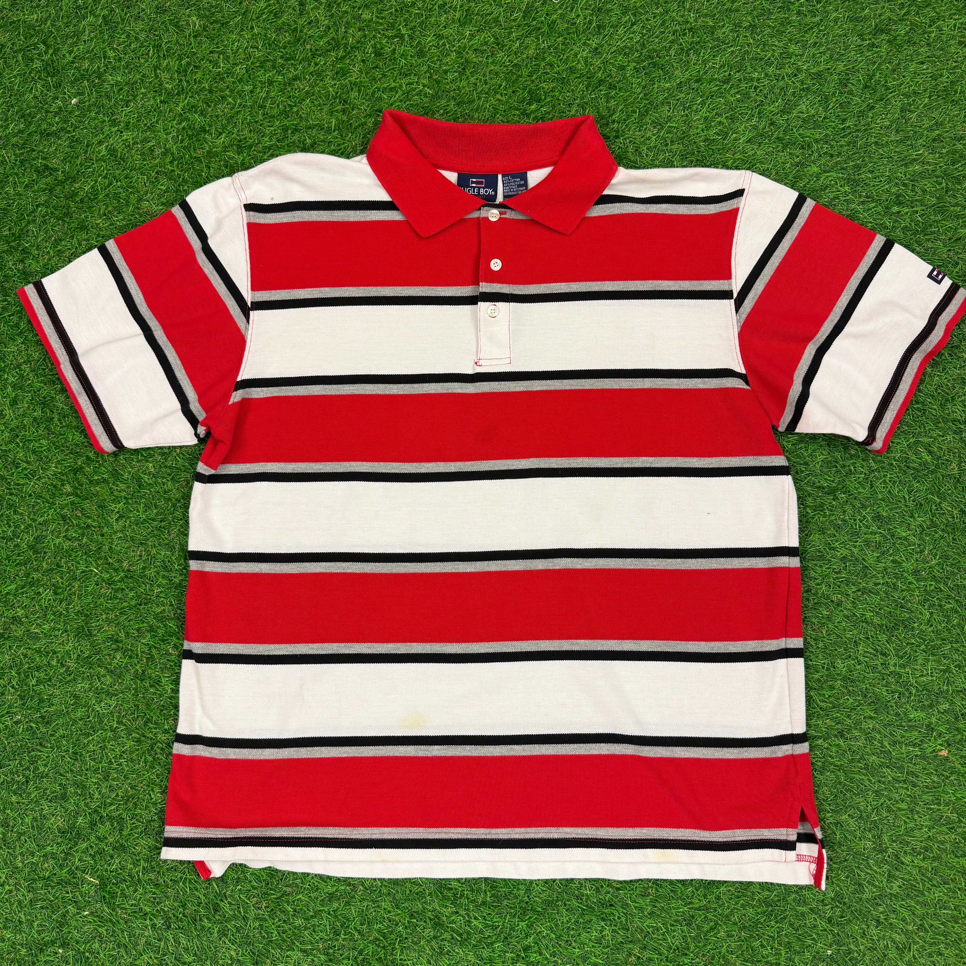 Vintage Bugle Boy Striped Polo