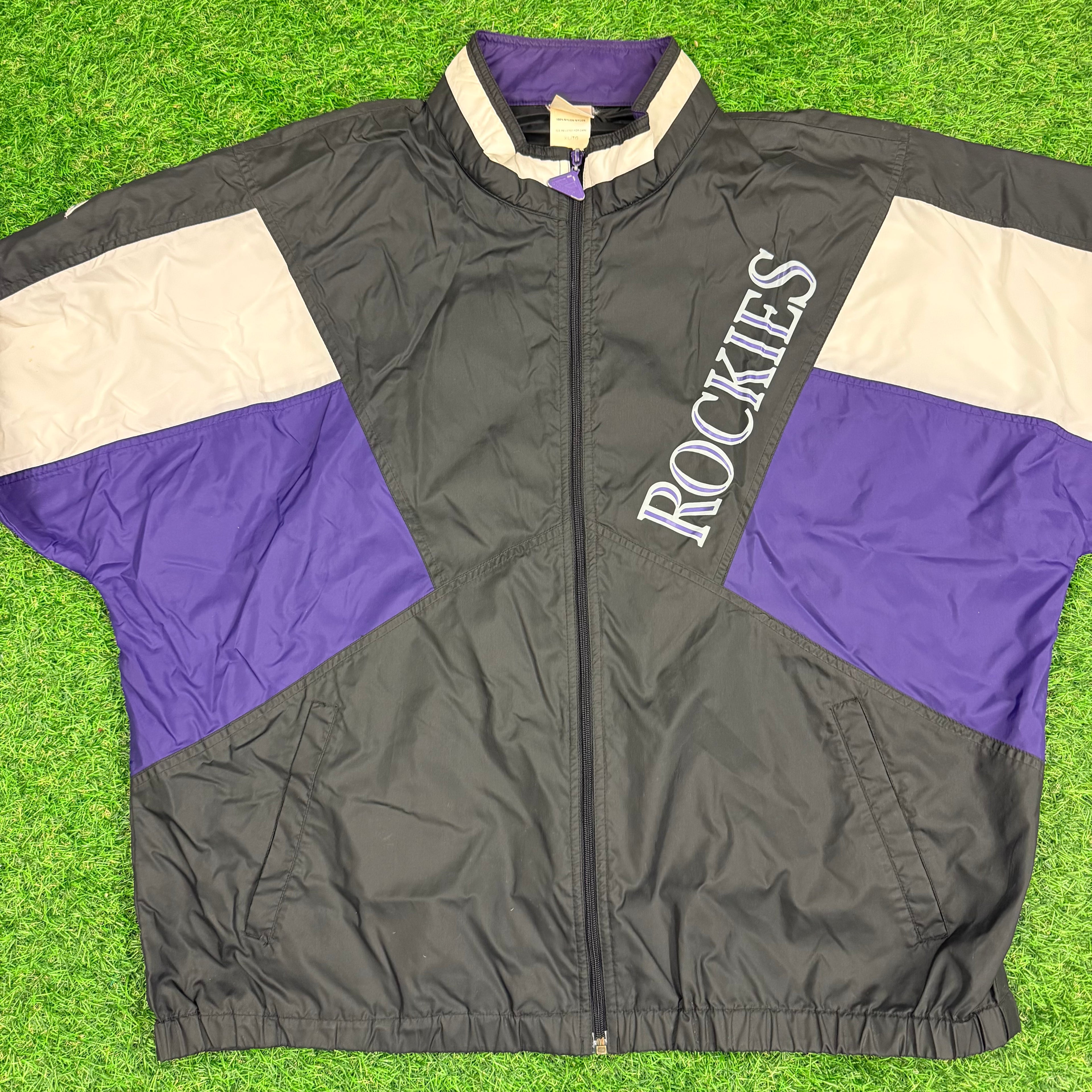 Vintage Apex One Colorado Rockies Windbreaker - L