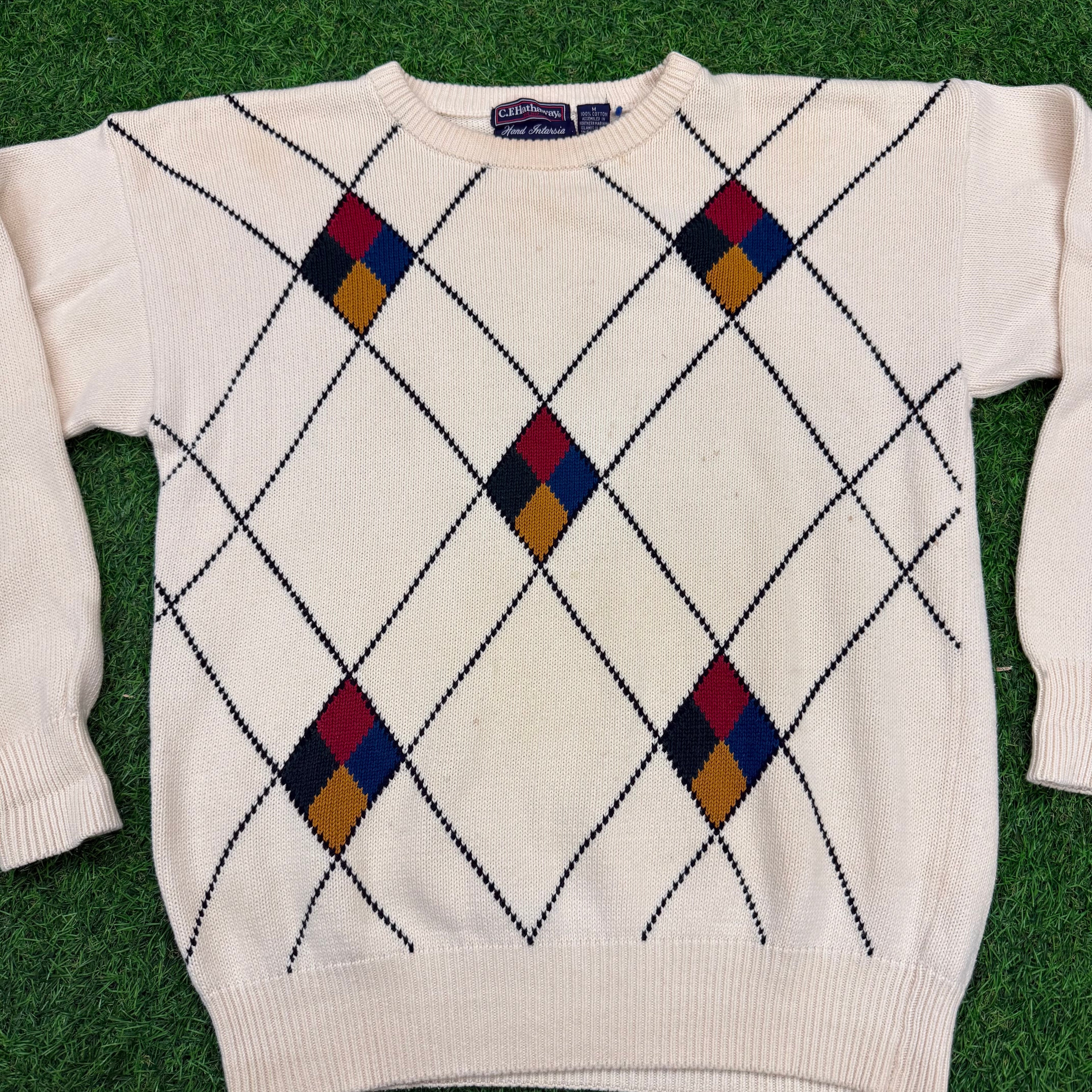 C. F. Hathaway Argyle Patterned Sweater - M