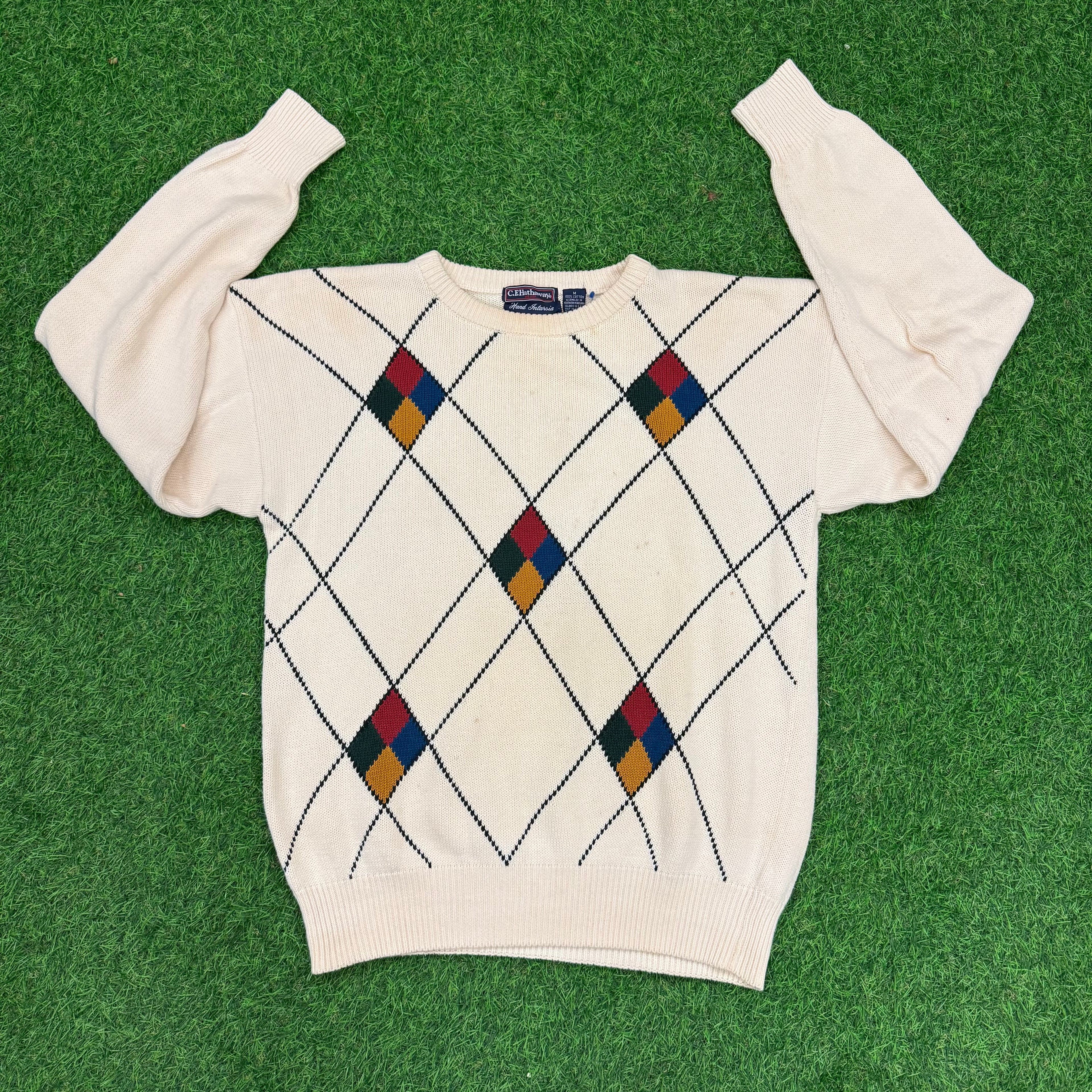 C. F. Hathaway Argyle Patterned Sweater - M