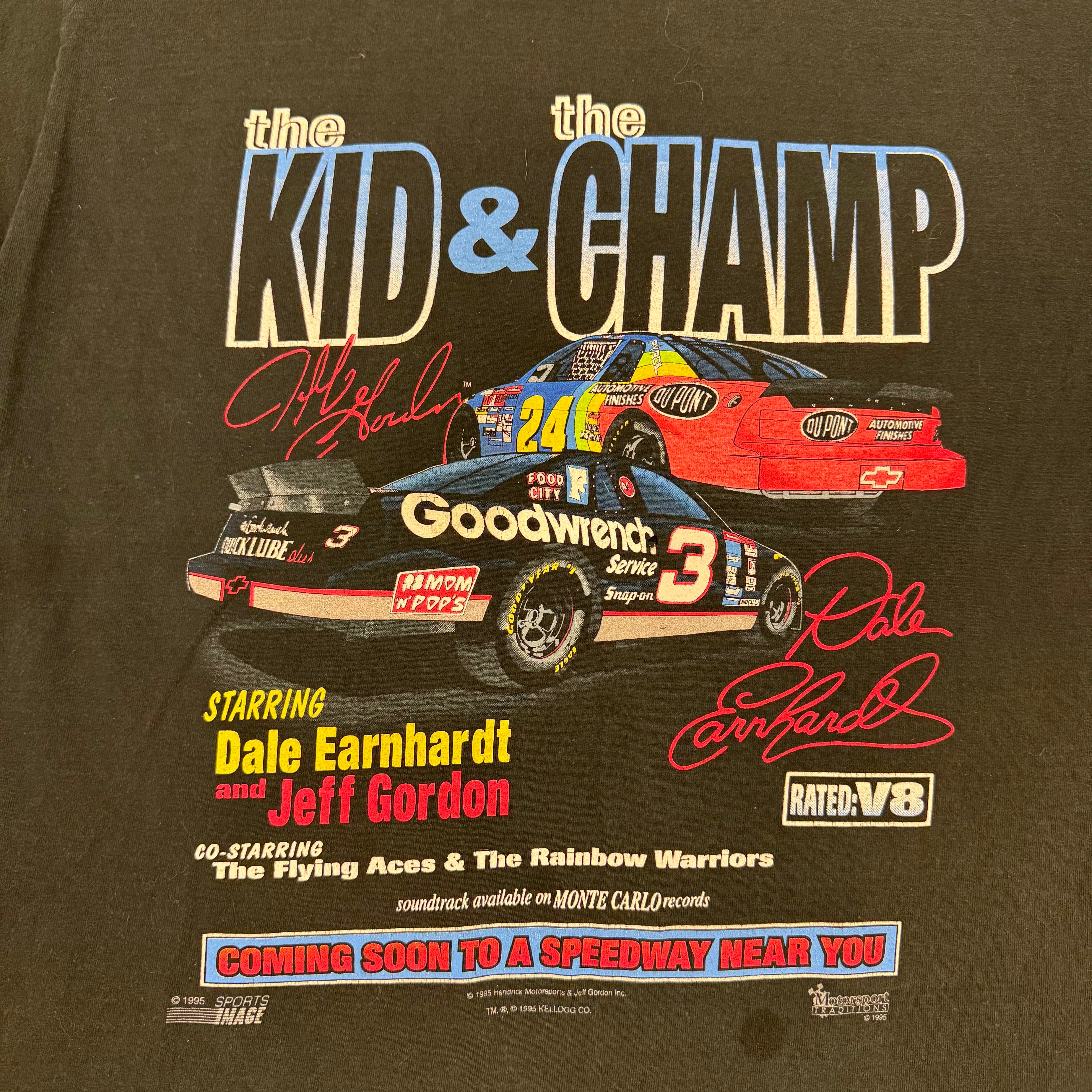 1995 “The Kid and The Champ” NASCAR Tee - XL