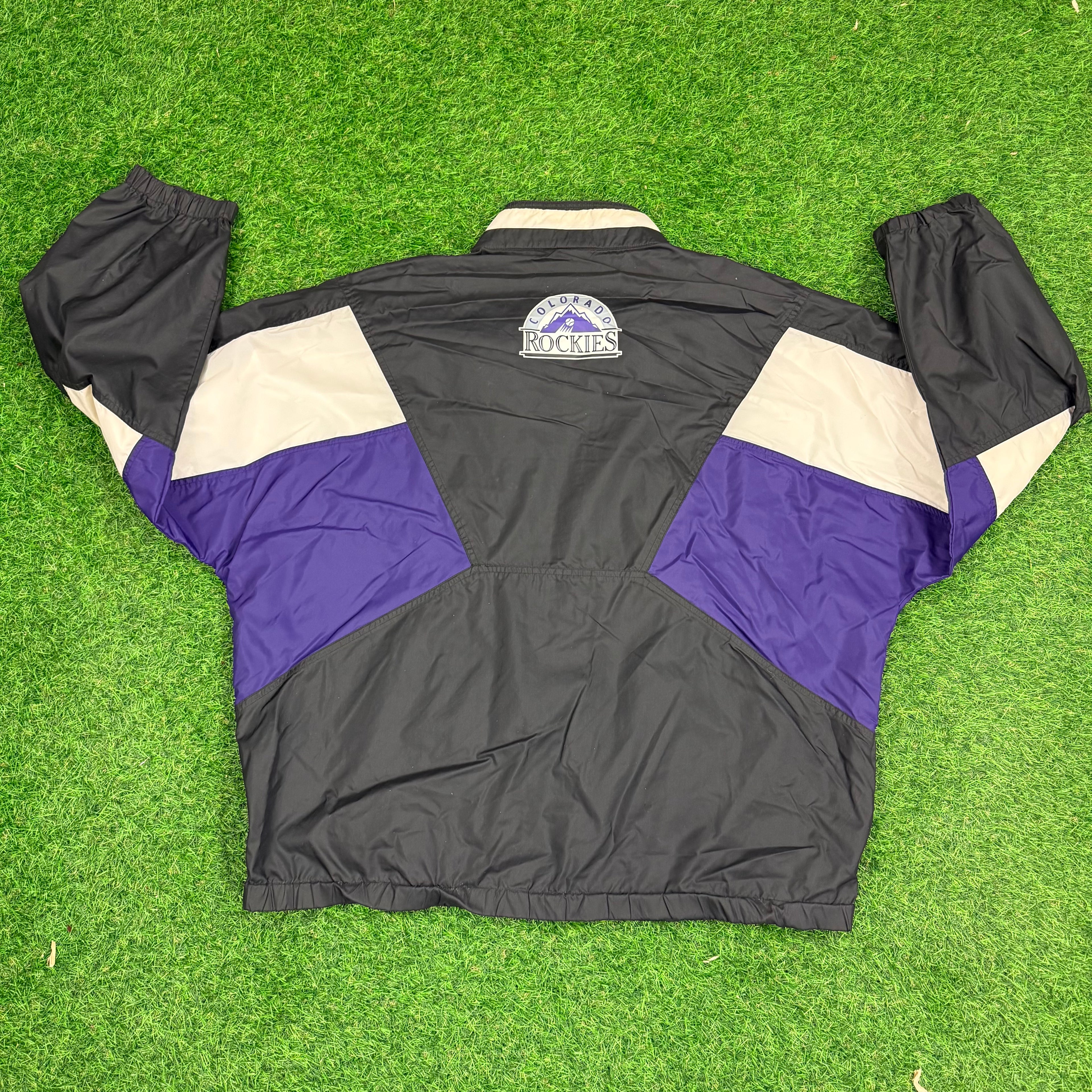 Vintage Apex One Colorado Rockies Windbreaker - L