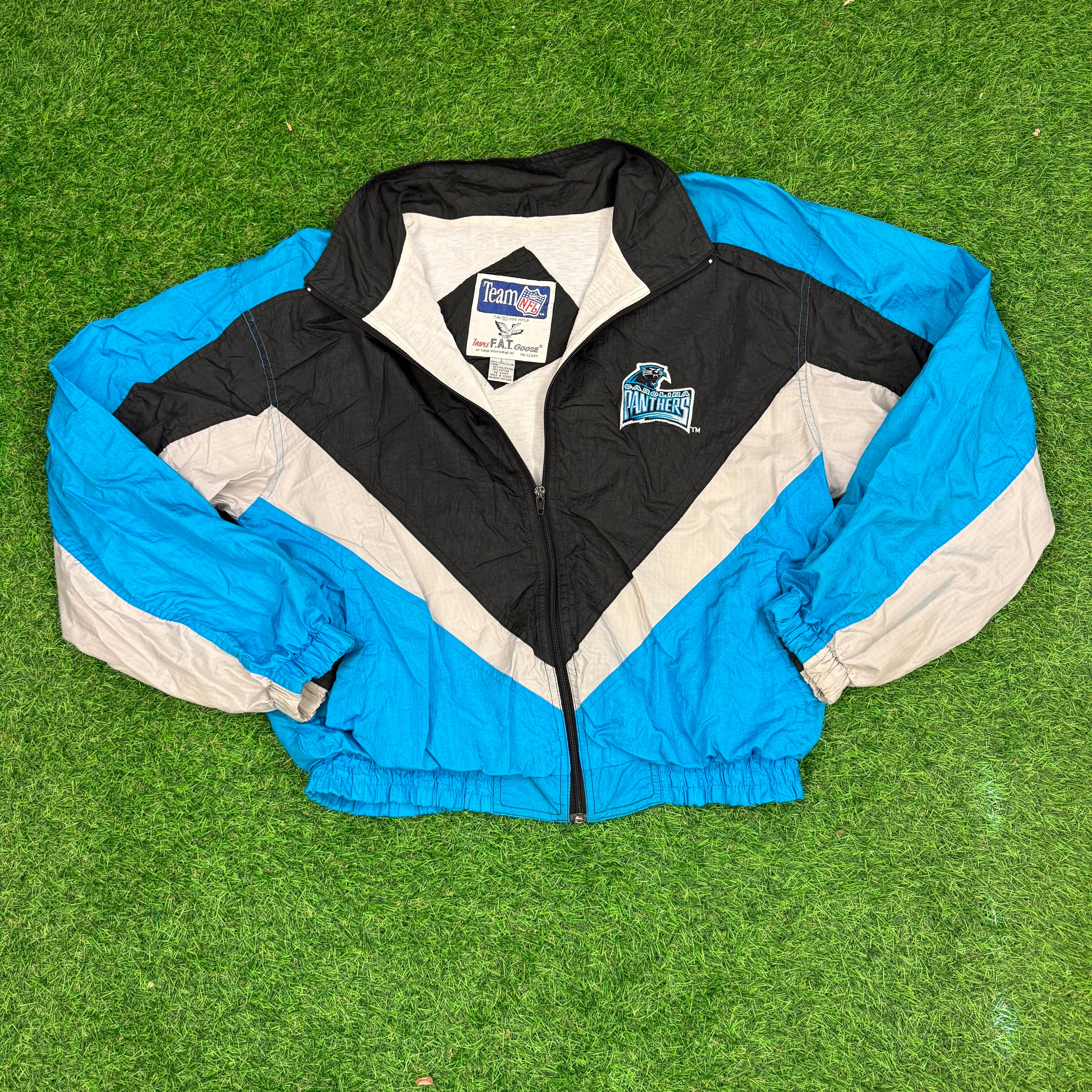 FAT Goose Carolina Panthers Windbreaker - L