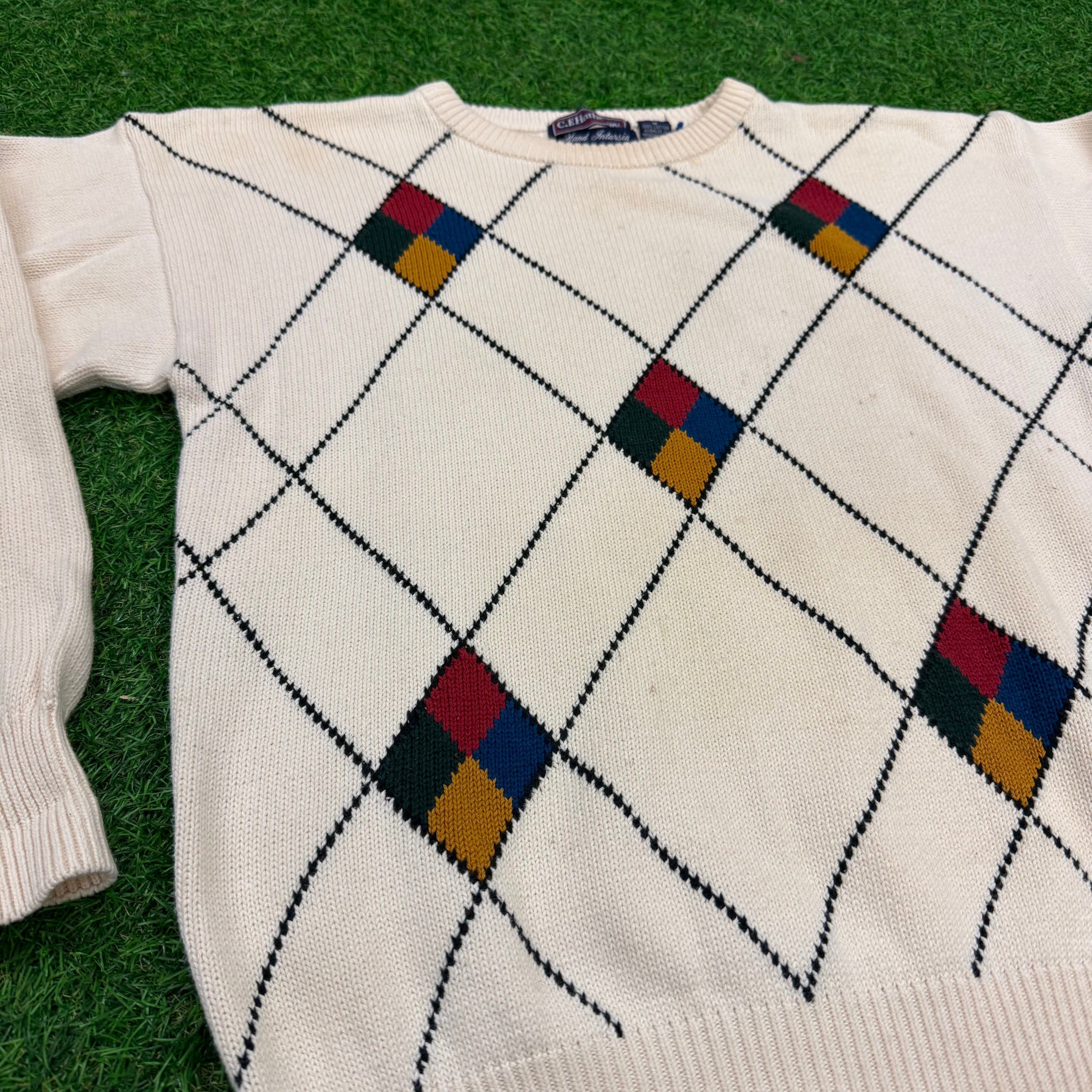 C. F. Hathaway Argyle Patterned Sweater - M